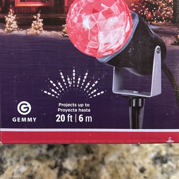 Gemmy Lightshow Kaleidoscope Red Projection Holiday Spotlight Light 35863 - Picture 4 of 6